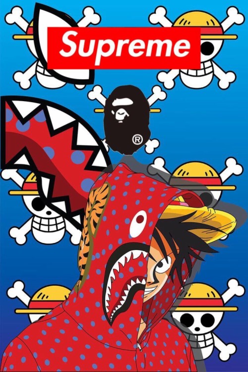 Supreme Ape One Piece Naruto Wallpaper Iphone Wallpaper