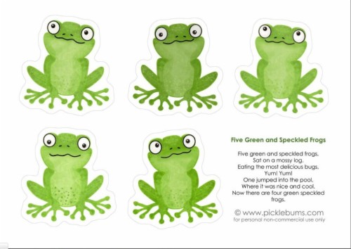 Five Speckled Frogs Printables Five Green And Speckled - Frogs And ...