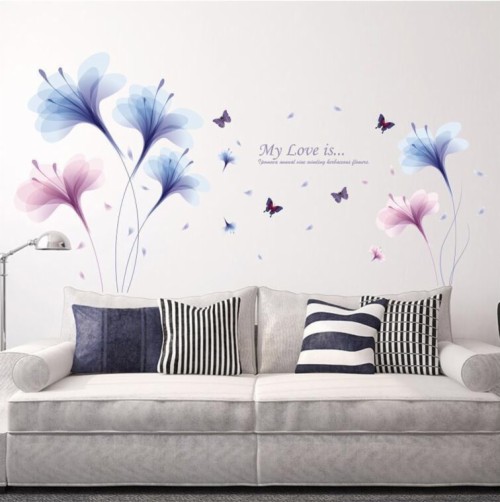 187*128cm Big Size Tree Diy Wall Stickers Birds Flower Tree Wall