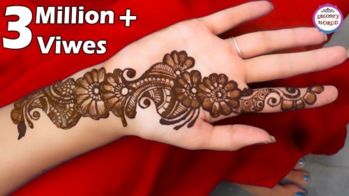 Simple Arabic Henna Mehndi Designs For Hands - Front Mehndi Design ...
