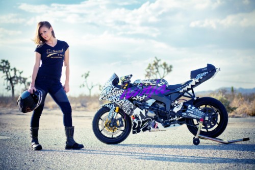 girl with ktm bike