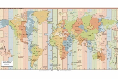 World Map Wallpaper Utc − 05 00 (136023) HD Wallpaper