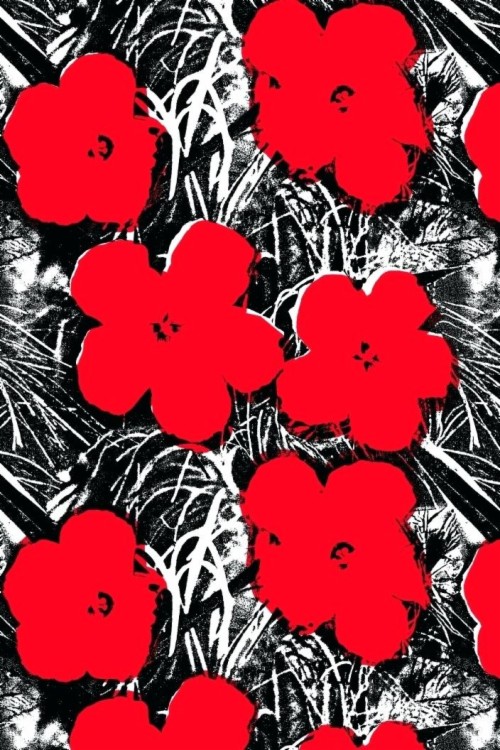 Andy Warhol Wallpaper Combined With Small Flowers Garnet Andy Warhol Flowers Hd Wallpaper Backgrounds Download