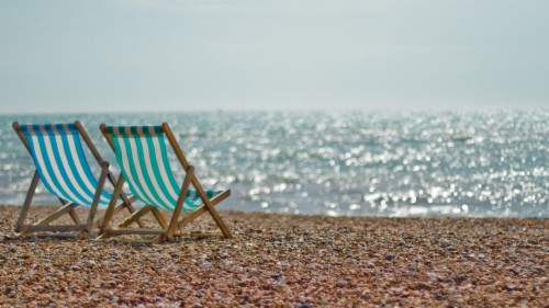 Beach Chairs Wallpaper Wide Wallpaper - Beach Sand 2 Chairs (#1341592