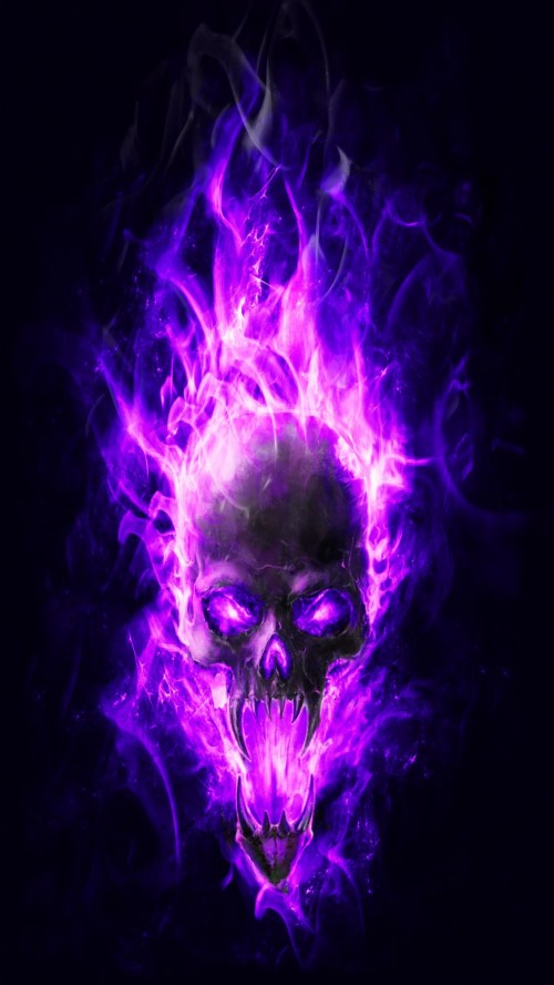 Blue Flame Skull Fire - Fire Cool Skull (#1388809) - HD Wallpaper ...