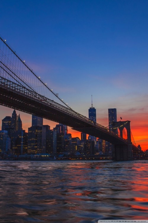 Backgrounds, Black And White And Iphone Wallpaper - Brooklyn Bridge ...