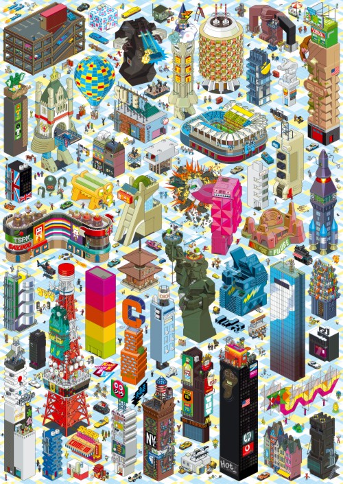 Amazing Pixel Art Posters By Eboy - Eboy Poster (#1440634) - HD ...
