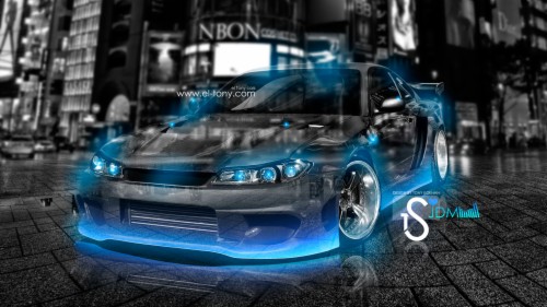 Nissan Silvia S15 Crystal City Car Blue Neon 2013 Hd - Ginza (#1486168 