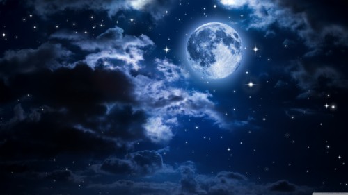 Hd 16 - - Night Sky Background With Moon (#291410) - Hd Wallpaper 