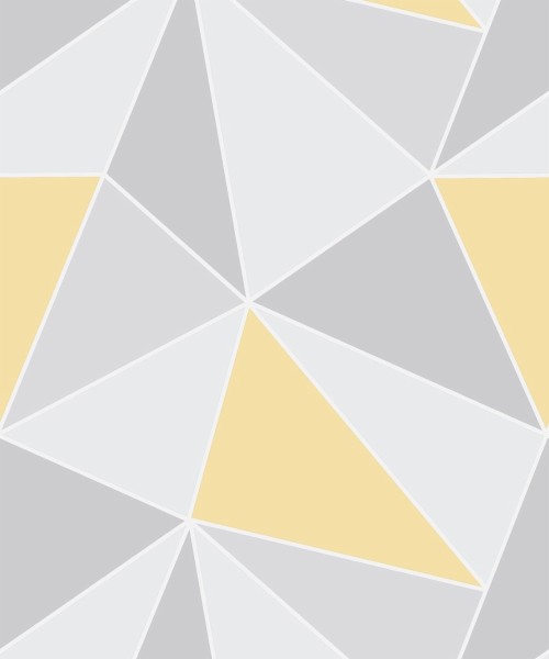 Belgravia Decor Geometric Yellow/grey Glitter Wallpaper Wallpaper