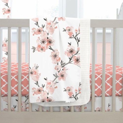 cherry blossom baby bedding