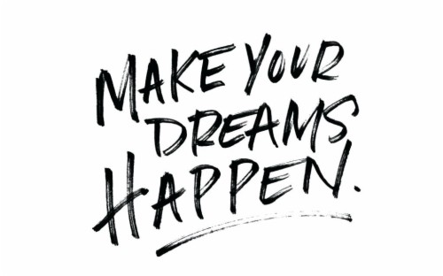 Make It Happen Motivational Wallpaper Mural - Girl Boss Wallpaper ...