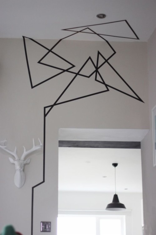 Featured image of post Wall Paint Design Ideas With Tape Black And White - Transform a wall in your home into a work of art!