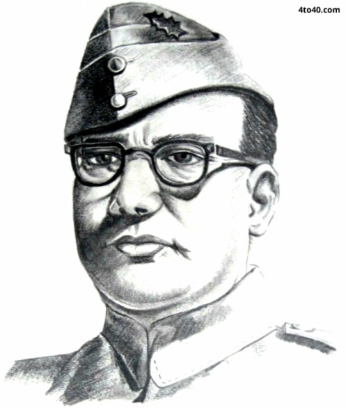 Easy Sketch Art Of Freedom Fighters Netaji Subhas Chandra - Pencil ...