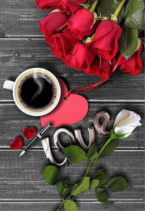 Good Morning Coffee Red Rose Good Morning With Tee 814510