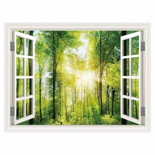 Sumgar 3d Wallpaper For Windowless Basement Green Forest - Green ...