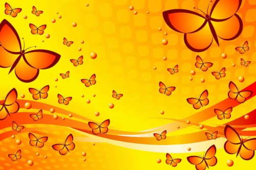 Pink And Yellow Butterfly Background (#1853184) - HD Wallpaper