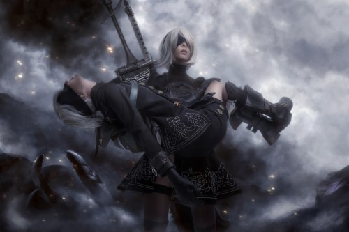 Photo Wallpaper Girl The Game Back Art Cyborg Nier Automata Wallpaper 2b Hd Wallpaper Backgrounds Download