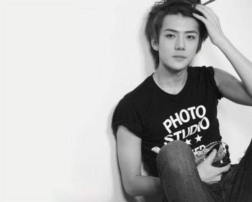 Exo - Sehun Smile Black And White (#195762) - HD Wallpaper ...