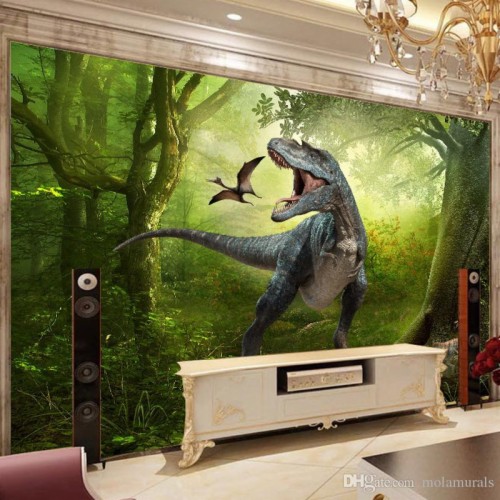 3d Stereoscopic Dinosaur Fantasy Mural Murals Sofa