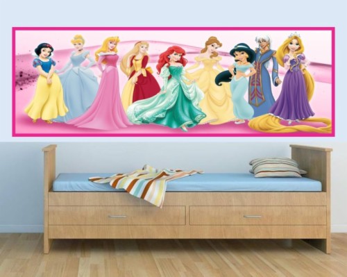 Eco Print Large Disney Princess Wall Vinyl Decal Poster