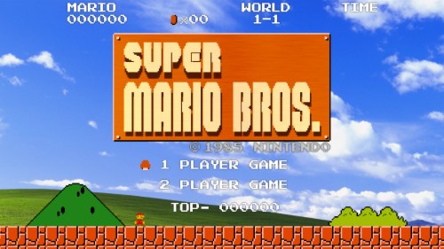 Super Mario Bros Start Screen 1080p Wallpaper - Super Mario Bros Start ...