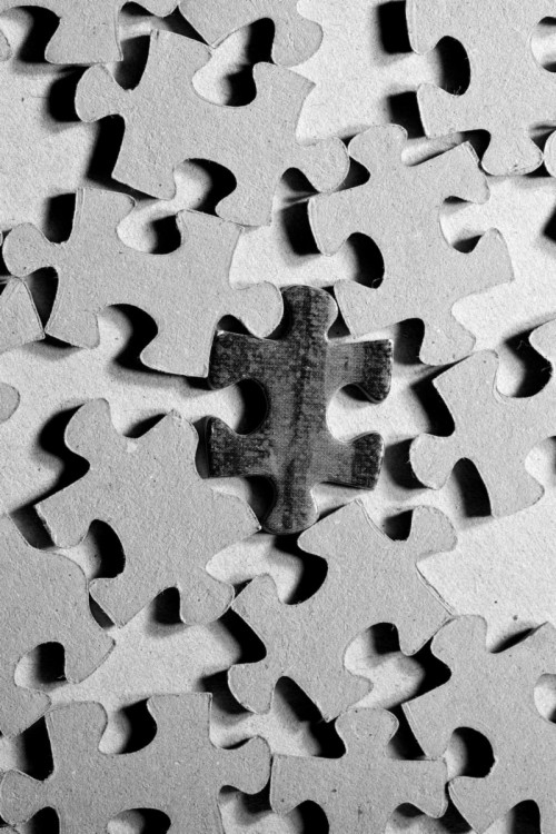 Download Wallpaper Texture, Puzzle, Shape, Black White - Puzzle