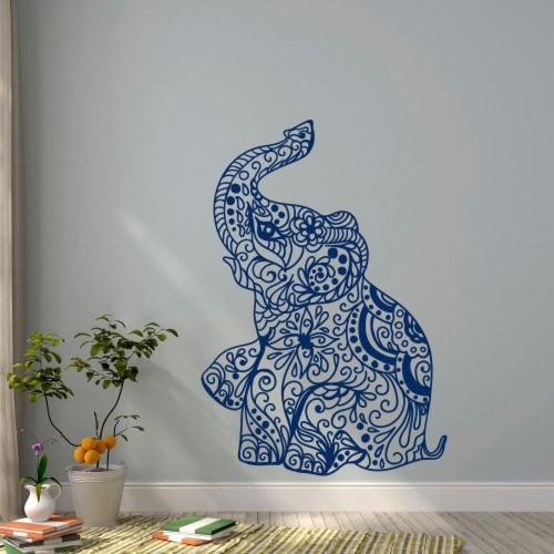 Elephant Yoga Wall Decals Indie Wall Art Bedroom Dorm