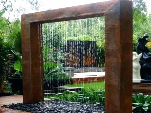 Build Outdoor Water Wall Fountain Post Zen Overflowing