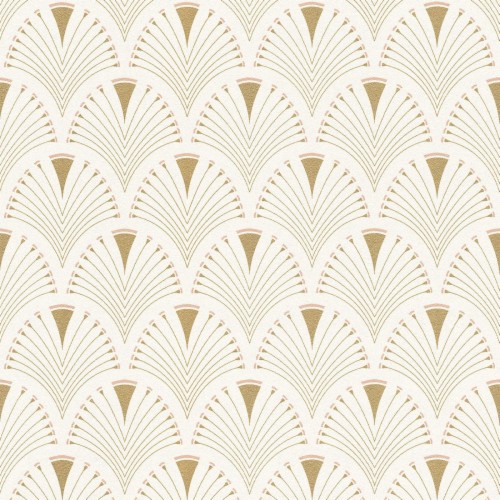 Superfresco Easy Ecailles Gatsby Beige/rose Gold Wallpaper - Rose Gold ...