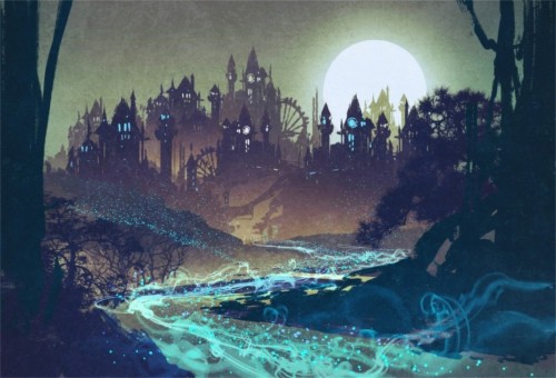 Csfoto 7x5ft Background For Dark Castle Magic River - Gnome City Dnd ...