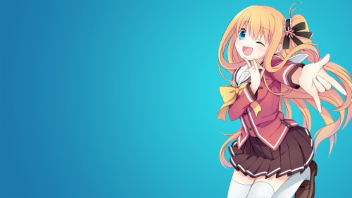 Anime Charlotte Blonde Blue Eyes Blush Charlotte Kurobane
