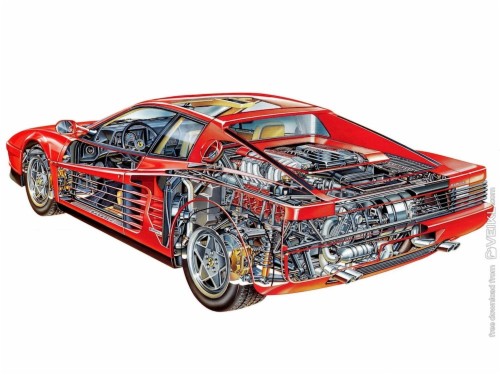 Ferrari Testarossa Cutaway Wallpaper - Testarossa Cutaway (#2099970 ...