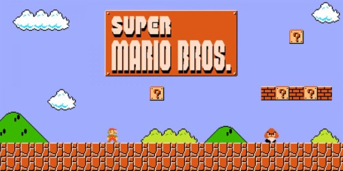 Super Mario Bros Start Screen 1080p Wallpaper - Super Mario Bros Start ...
