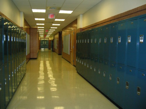 Blue Metal Locker Inside School Preview Irvington High