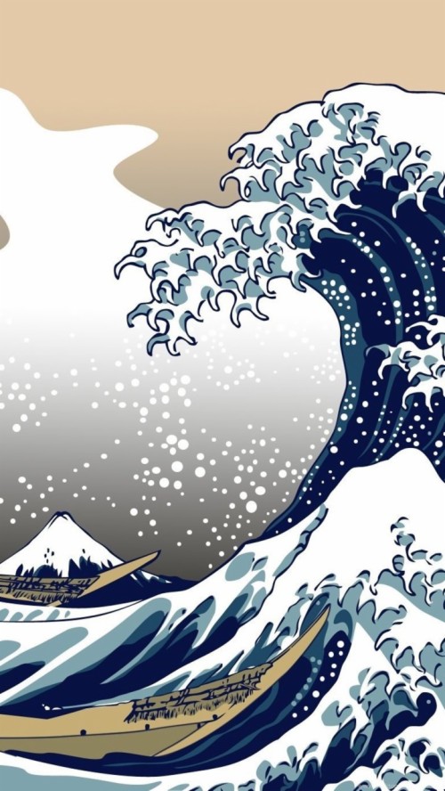 Download Download The The Great Wave Negative Wallpaper, The - Great ...