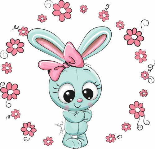 Pictures Of Cartoon Rabbits > - Cute Pink Rabbit Cartoon (#2187509 ...
