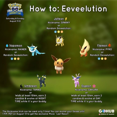 Pokemon Go Eeevee - Eevee Evolutions Pokemon Go Names (#225459) - HD ...