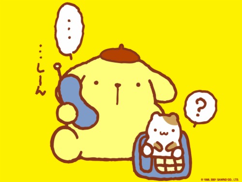 Download Sanrio Pom Pom Purin And Macaron Wallpaper - Pompompurin 