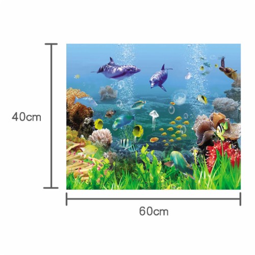 Hd Large 3d Cracked Sea Dolphins Underwater World Outdoor - Tranh Cá ...