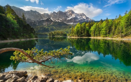 Lake Eibsee (#2474467) - HD Wallpaper & Backgrounds Download