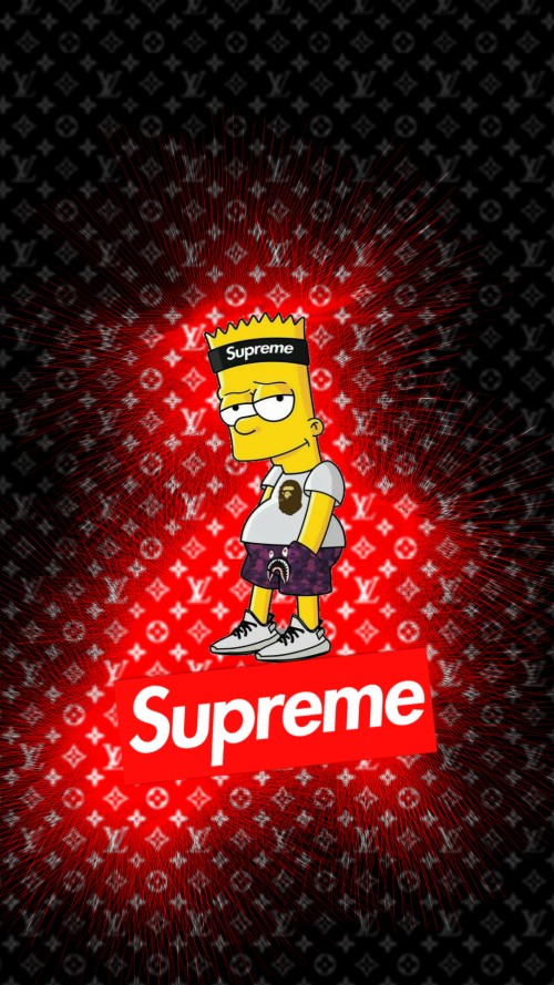 Suprime Supreme Wallpaper Hd Simpson Wallpaper Iphone - Supreme