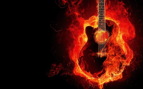 Guitar Fire Guitar Hd Hd Wallpaper Backgrounds Download