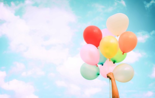 Wallpaper Summer, The Sky, The Sun, Happiness, Balloons - Colorful ...