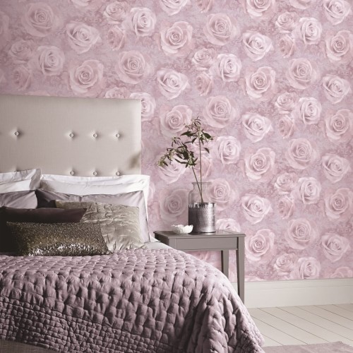 Arthouse Wallpapers Reverie Blush Pink Floral Wallpaper - Pink And Grey ...