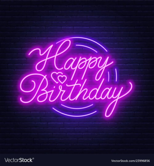 Happy Birthday Neon Lights (#2982946) - HD Wallpaper & Backgrounds Download