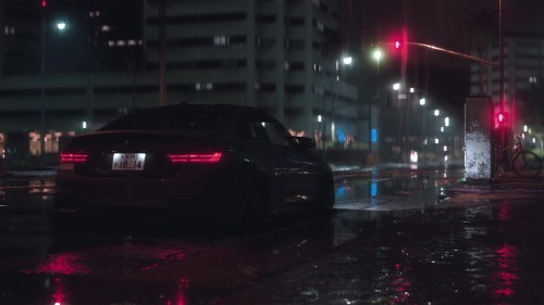 Bmw m4 night rain