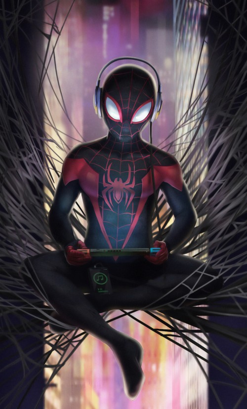 Spiderman Listening To Music Hd Wallpaper Backgrounds Download