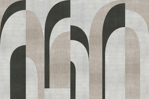 Arch Slate Geometric Wallpaper - Arch Geometric Brewster Wallpaper