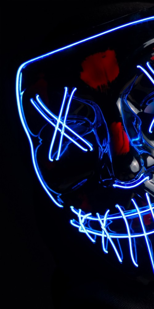 Neon Face Mask Medical (#3028857) - HD Wallpaper & Backgrounds Download